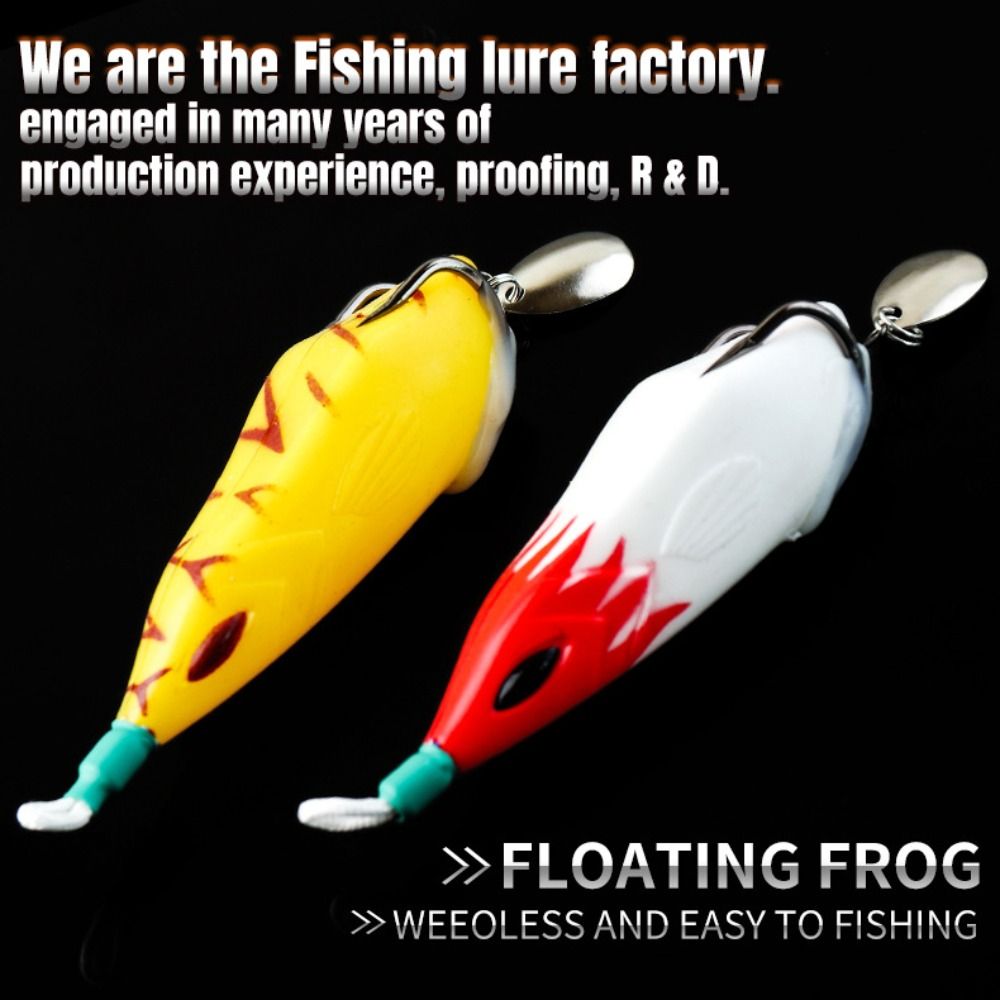 Fishing Lure Topwater - เหยื่อตกปลาแบบนิ่มรูปกบ 15 กรัม 8 ซม. สำหรับตกปลาทะเล