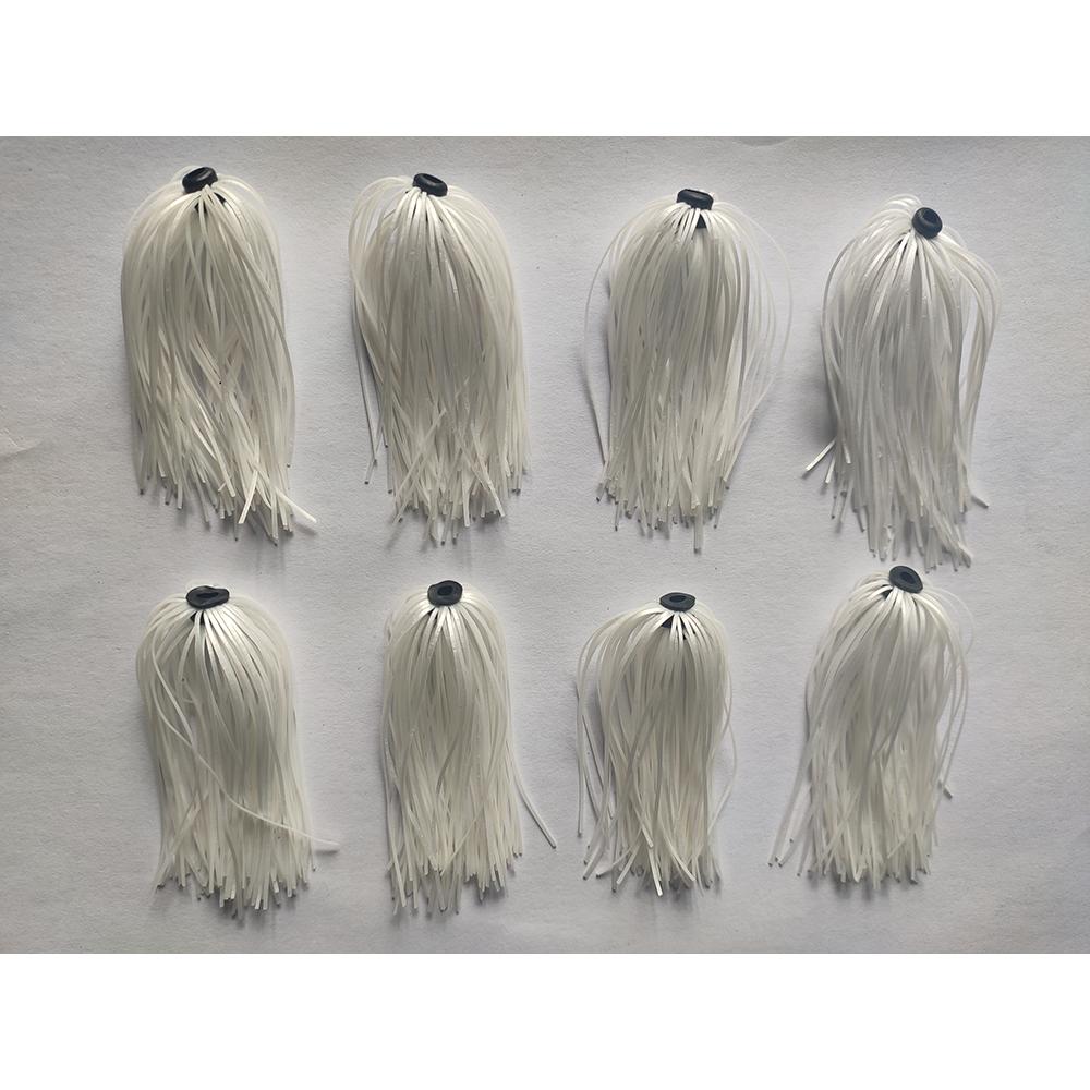 Fishing Lure Buzzbait - 8 ชุด 50 เส้น กระโปรงซิลิโคนสำหรับจิ๊ก อุปกรณ์ตกปลาสำหรับบัซเบท
