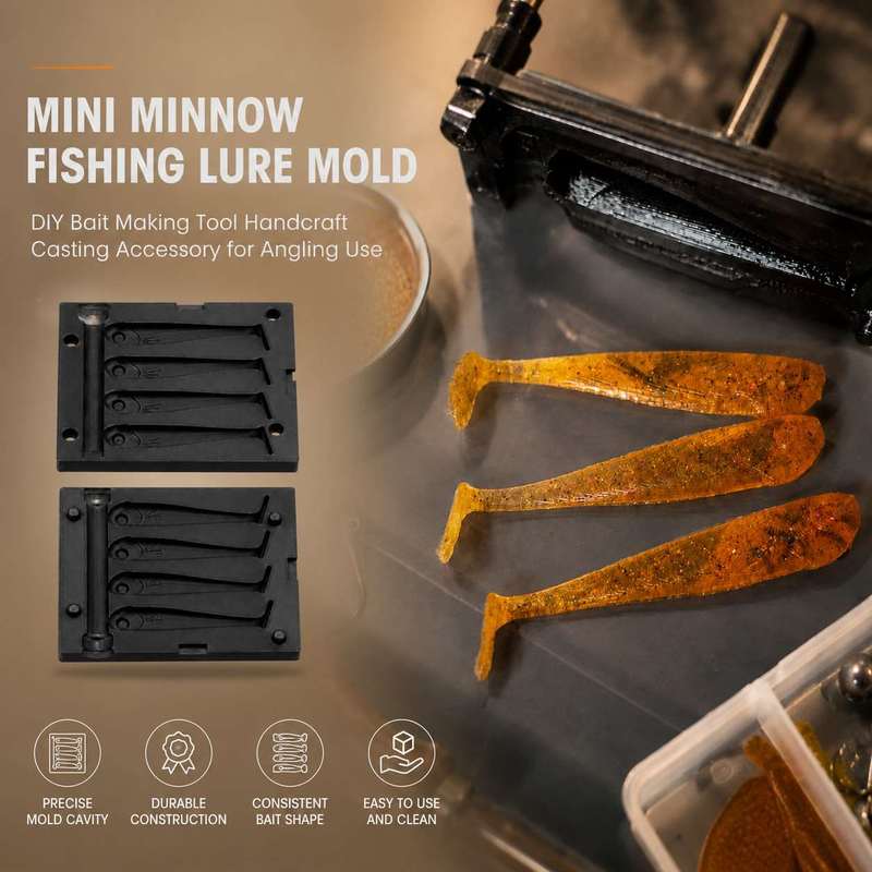 Fishing Lure Making Kit - แม่พิมพ์เหยื่อตกปลาแบบมินิมินโนว์, อุปกรณ์ทำเหยื่อตกปลาแบบเทมือ DIY