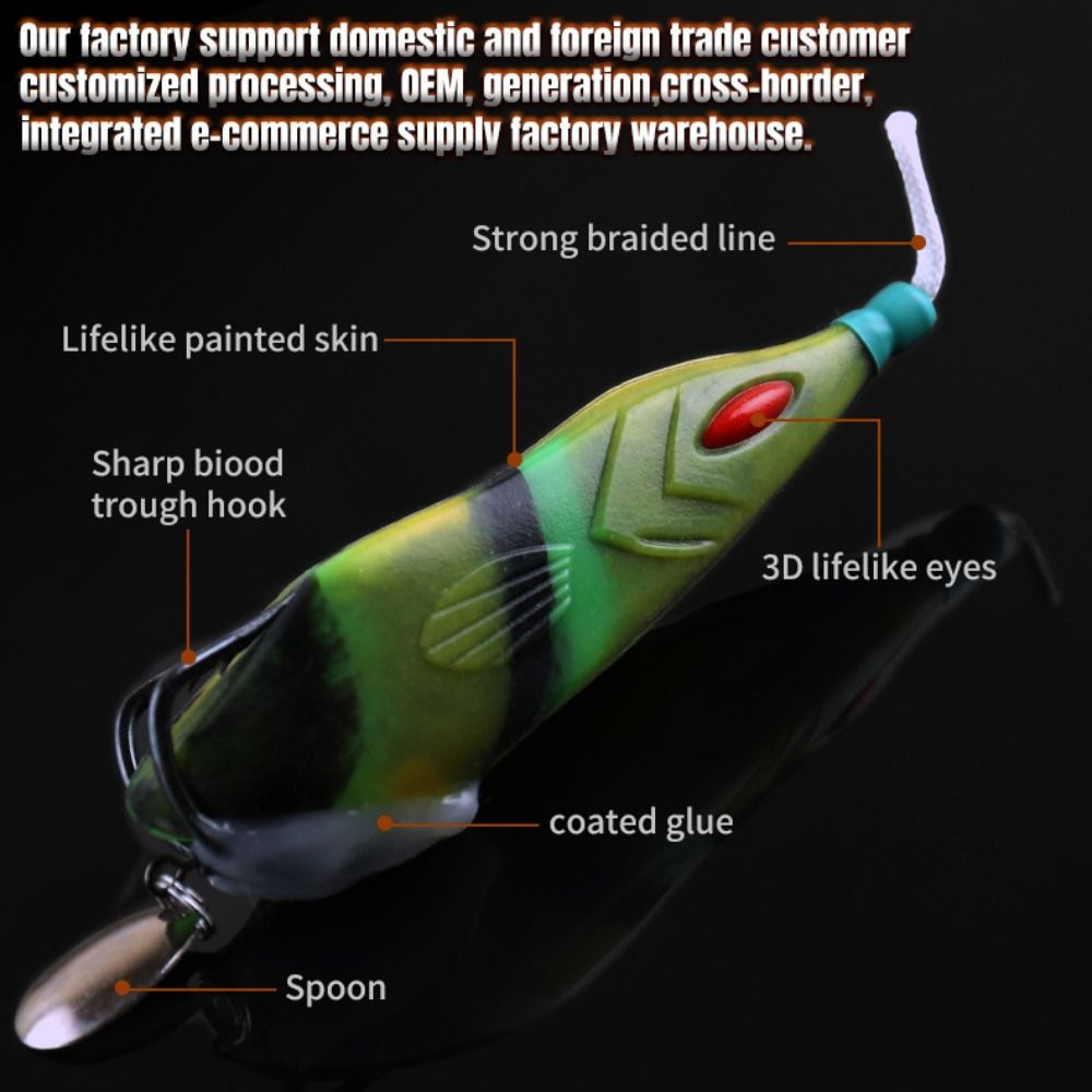 เหยื่อตกปลาแบบนิ่มรูปกบ 15 กรั - Fishing Lure Topwater บทวิจารณ์และราคา