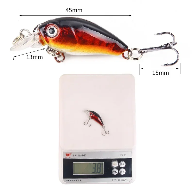 4.5 ซม.4g 1pcs MINI Minnow Fis - Fishing Lure Topwater บทวิจารณ์และราคา