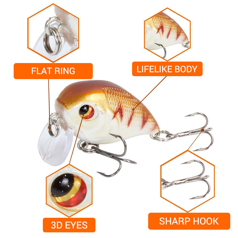 1Pcs Floating Crank เหยื่อตกปล - Fishing Lure Topwater บทวิจารณ์และราคา